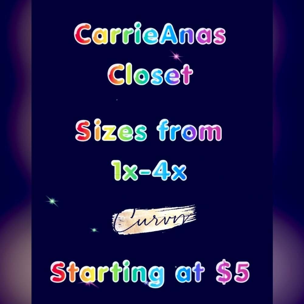Plus sizes ranging from 1-4X